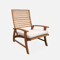 Chaise Avec Repose-pied Bois (lot De 2) 10 Chaise Avec Repose-pied Bois (lot De 2) -Mobilier de maison ACRLXFTBGX2 03