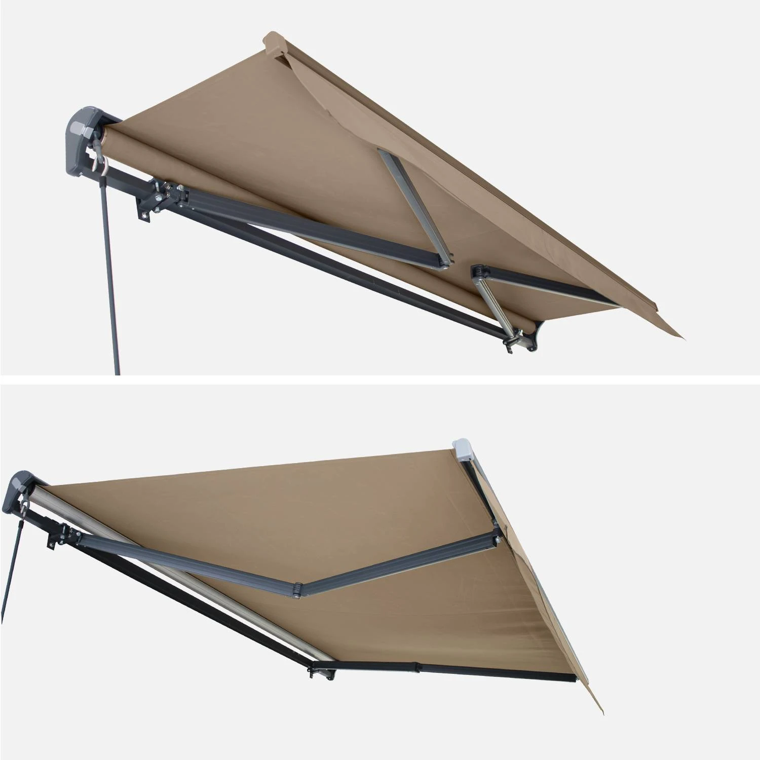 Store Banne Manuel 3x2m Couleur : Taupe 4 Store Banne Manuel 3x2m Couleur : Taupe – Image 4