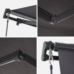 Store Banne Manuel 4x2,5m Couleur : Gris -Mobilier de maison AWM4X25KDGY 04