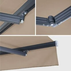 Store Banne Manuel 4x3m Couleur : Taupe -Mobilier de maison AWM4X3SCBN 04