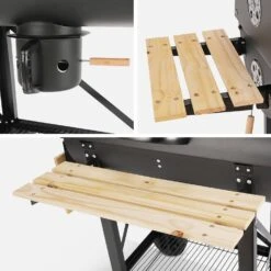 Barbecue Smoker Américain Charbon -Mobilier de maison BBQ8040BK 04