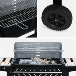 Barbecue Charbon 9 Barbecue Charbon -Mobilier de maison BBQ808WD 04