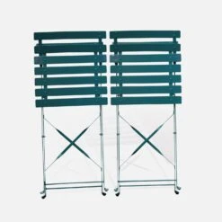 Chaise De Jardin Pliable Métal (lot De 2) Couleur : Bleu Canard 5 Chaise De Jardin Pliable Métal (lot De 2) Couleur : Bleu Canard -Mobilier de maison BS2CHRBD 03