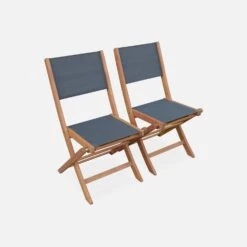 Table De Jardin Extensible Bois, 10 Chaises Couleur : Bois / Anthracite -Mobilier de maison EC300R10AT 05