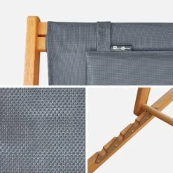 Chilienne Bois Eucalyptus Pliable, Multi Positions (lot De 2) Couleur : Anthracite 7 Chilienne Bois Eucalyptus Pliable, Multi Positions (lot De 2) Couleur : Anthracite -Mobilier de maison ECTXDECKATX2 03