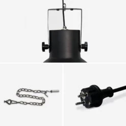 Parasol Chauffant électrique 1500W -Mobilier de maison EHH1500LAPBK 05