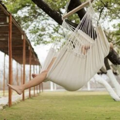 Chaise Hamac Polycoton 115 X 160 Cm -Mobilier de maison HAMCOLCH115NAT 04