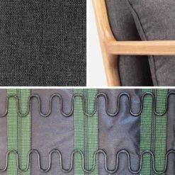 Fauteuil Design En Bois Et Tissu Couleur : Gris Foncé 14 Fauteuil Design En Bois Et Tissu Couleur : Gris Foncé -Mobilier de maison IACSCADKGY 04