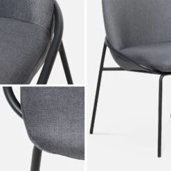 Chaise Design En Tissu (lot De 2) -Mobilier de maison ICHRLISDKGYX2 06