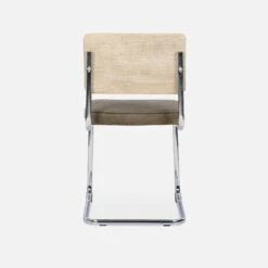 Chaise Cantilever Tissu Et Effet Rotin (lot De 2) Couleur : Taupe 15 Chaise Cantilever Tissu Et Effet Rotin (lot De 2) Couleur : Taupe -Mobilier de maison ICHRMJTPX2 04