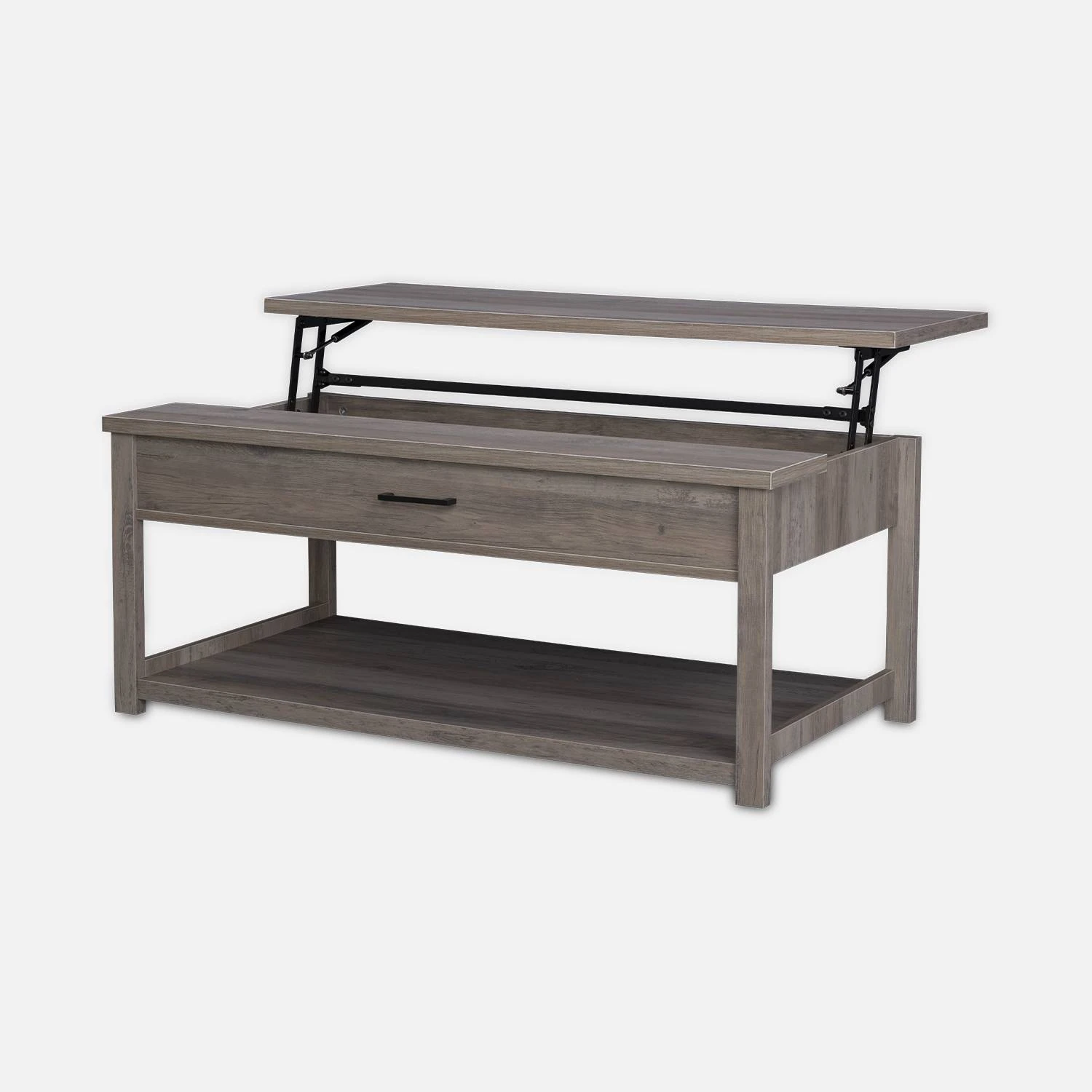 Table Basse Effet Bois, 1 Tiroir 6 Table Basse Effet Bois, 1 Tiroir – Image 6