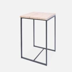 Set Table Haute Avec 2 Tabourets De Bar Couleur : Noir -Mobilier de maison IDS60R2 02