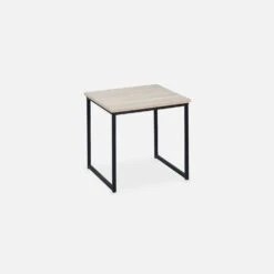 Table Basse Gigogne Encastrable Métal Et Effet Bois (lot De 2) -Mobilier de maison ILFCTLX2BN 04