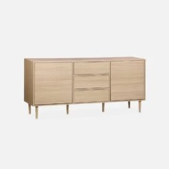 Buffet Effet Bois 2 Portes 160 Cm Couleur : Bois -Mobilier de maison IMKBUFFET160WD 01