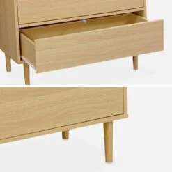 Commode Effet Bois 6 Tiroirs Couleur : Bois -Mobilier de maison IMKCHEST6DWD 04