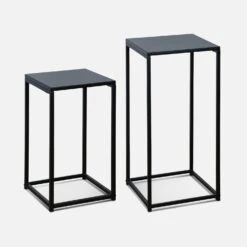 Table D'appoint Gigogne/ Bout De Canapé (lot De 2) -Mobilier de maison INDUSTX2BK 01