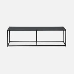 Meuble TV Industriel Métal Avec Barre De Renfort 140 Cm -Mobilier de maison INDUTV140BK 02