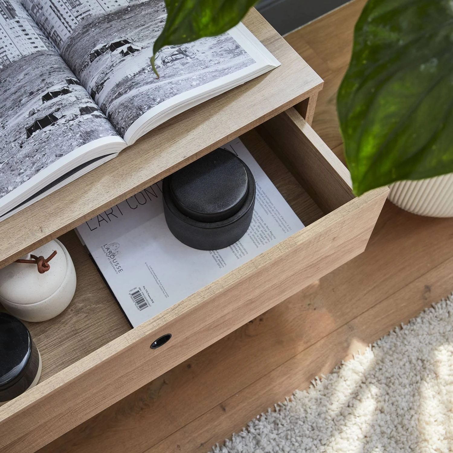 Meuble TV Scandinave Effet Bois 2 Espaces De Rangement 120 Cm 7 Meuble TV Scandinave Effet Bois 2 Espaces De Rangement 120 Cm â Image 7