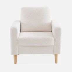 Fauteuil Scandinave à Bouclettes -Mobilier de maison ISOF1BOUCL 02
