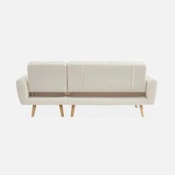 Canapé Convertible D'angle, Réversible, 3 Places Revêtement Bouclette -Mobilier de maison ISOFABEDCBOUCL 03