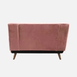 Canapé Convertible 2 Places Tissu, Pieds Bois Couleur : Vieux Rose 17 Canapé Convertible 2 Places Tissu, Pieds Bois Couleur : Vieux Rose -Mobilier de maison ISOFGVVOPK 06