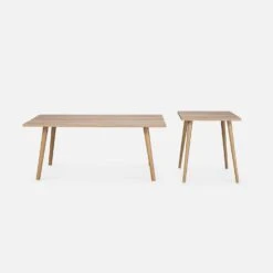 Table Basse Effet Bois (lot De 2) 9 Table Basse Effet Bois (lot De 2) -Mobilier de maison ISTABLX2NAT 02