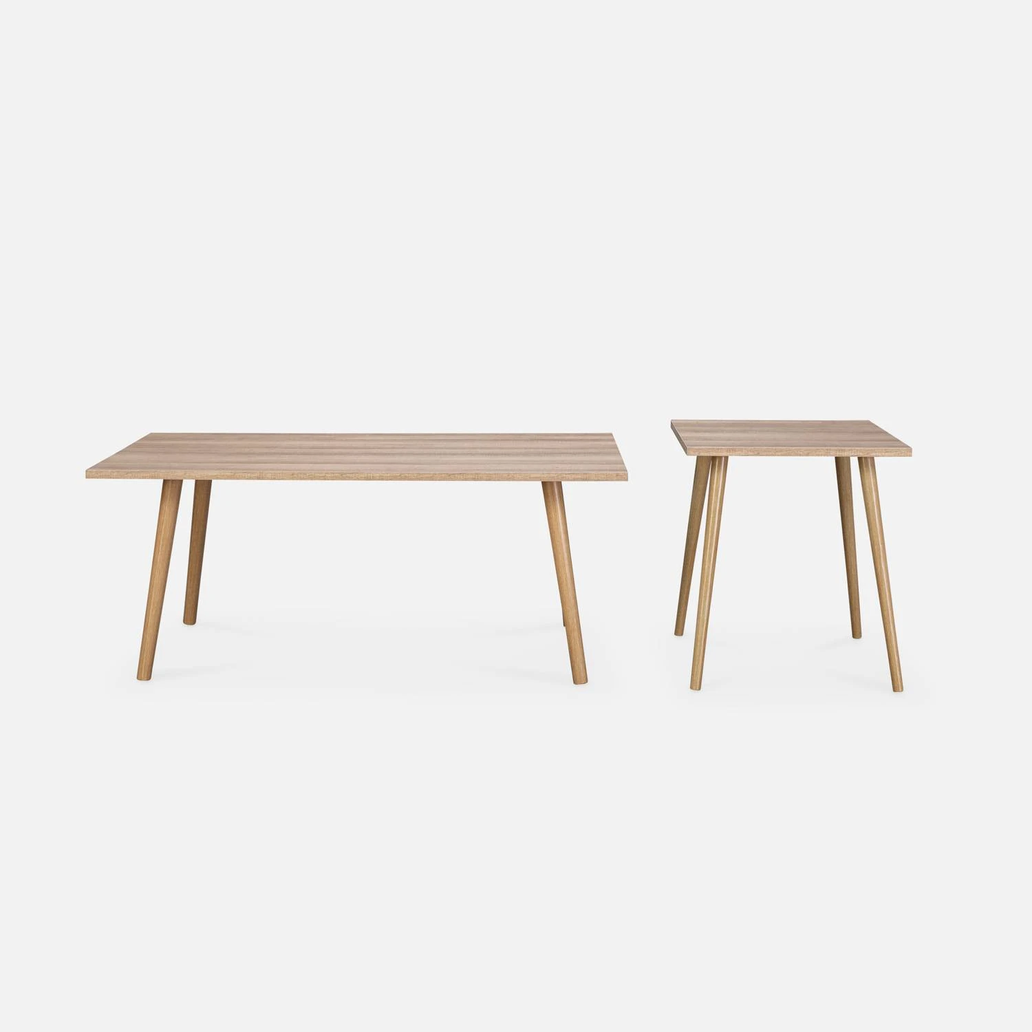 Table Basse Effet Bois (lot De 2) 4 Table Basse Effet Bois (lot De 2) – Image 4