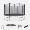 Trampoline 400cm Avec Pack D'accessoires Couleur : Gris