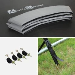 Trampoline 400cm Avec Pack D'accessoires Couleur : Gris 13 Trampoline 400cm Avec Pack D'accessoires Couleur : Gris -Mobilier de maison KIT400GREY 07