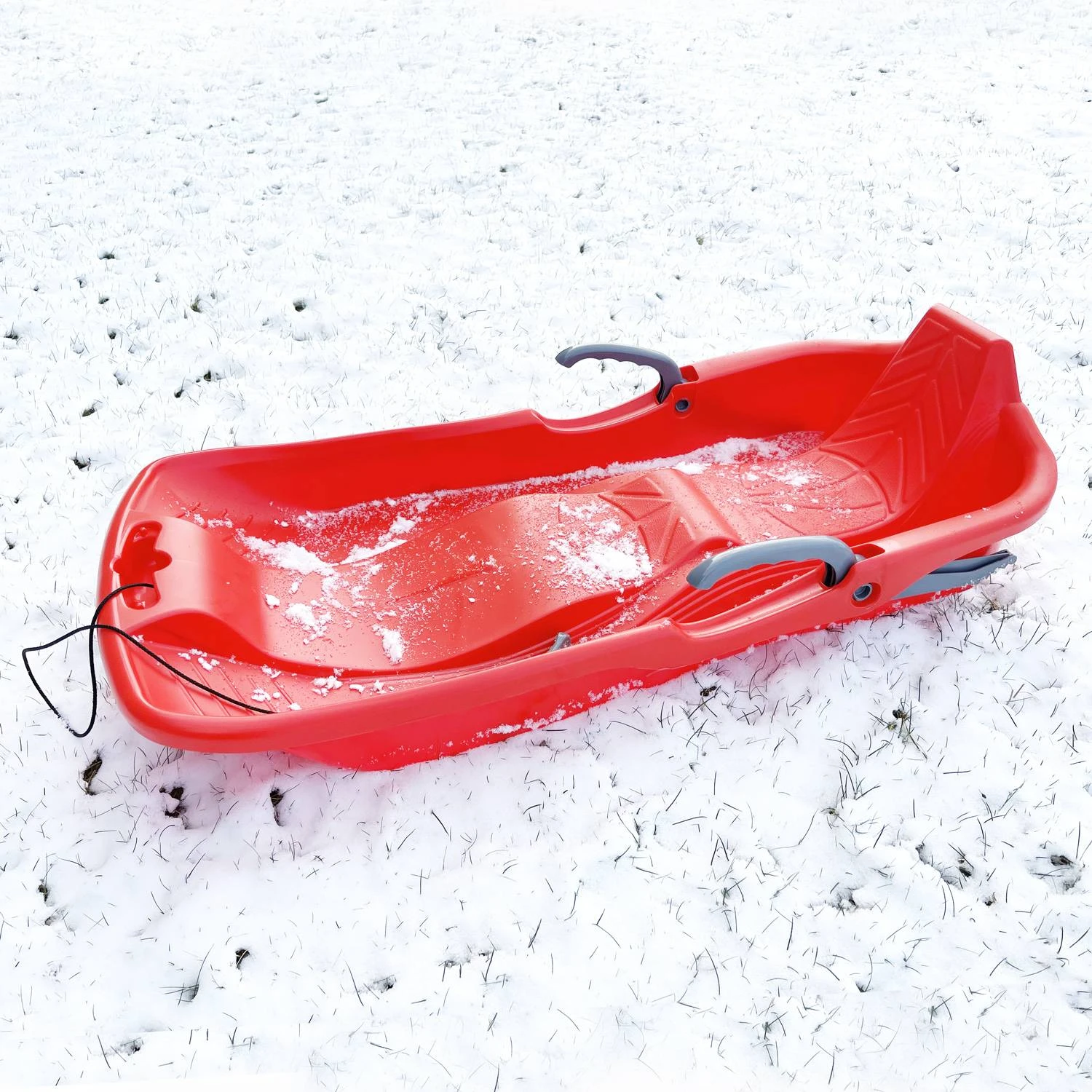 Luge 2 Places Avec Freins Et Ficelle (lot De 2) Couleur : Rouge 5 Luge 2 Places Avec Freins Et Ficelle (lot De 2) Couleur : Rouge – Image 5