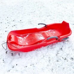 Luge 2 Places Avec Freins Et Ficelle Couleur : Rouge -Mobilier de maison LUGE2PLRED 04