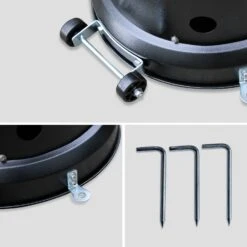 Parasol Chauffant Gaz 12,5kW Avec Housse De Protection Couleur : Noir -Mobilier de maison PC1204HCBK 06