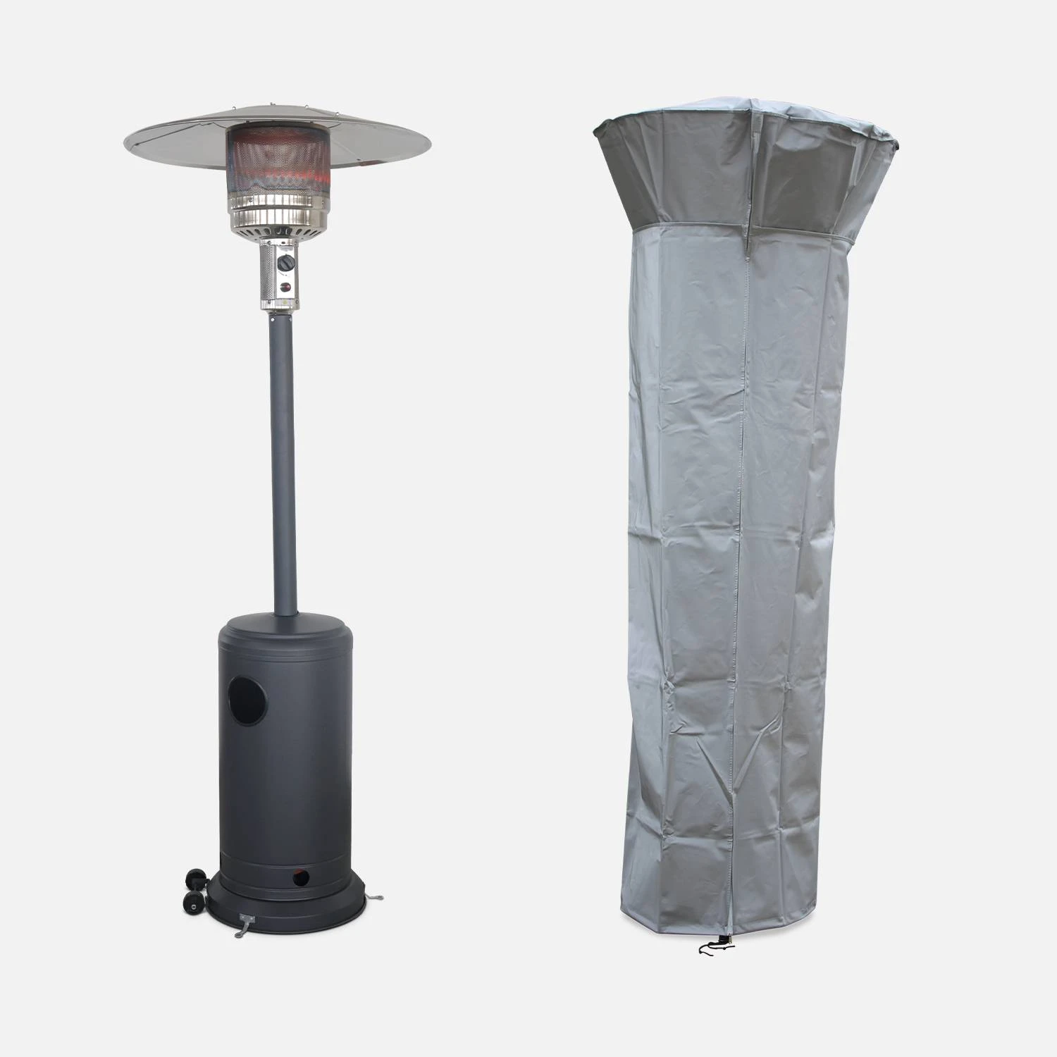 Parasol Chauffant Gaz 13kW Avec Housse De Protection 1 Parasol Chauffant Gaz 13kW Avec Housse De Protection