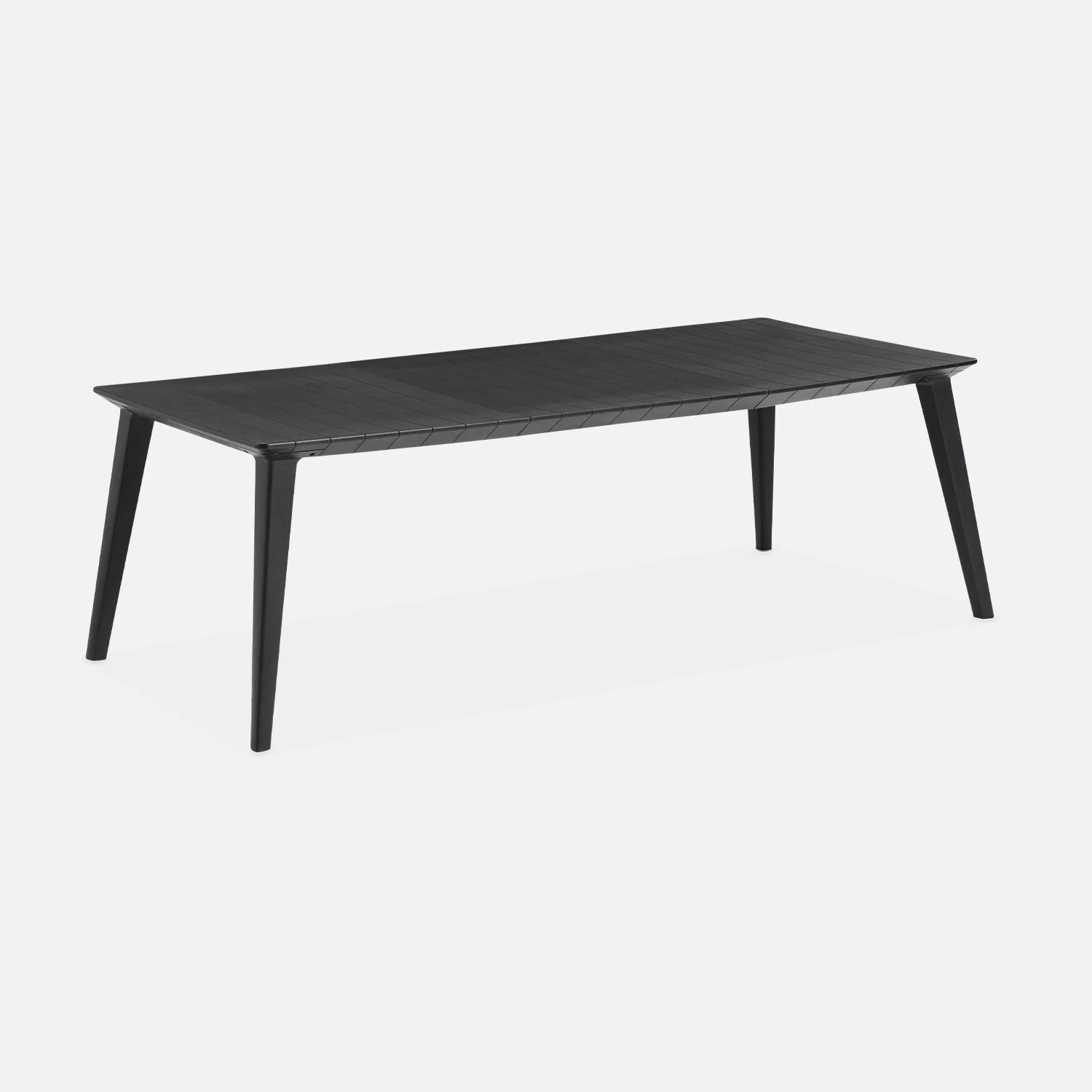 Table De Jardin Résine + 8 Chaises Empilables 2 Table De Jardin Résine + 8 Chaises Empilables – Image 2