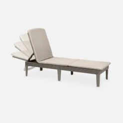 Bain De Soleil Imitation Rotin Multi Positions (lot De 2) Couleur : Cappuccino -Mobilier de maison PLKLOUNGECPSDX2 02