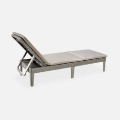 Bain De Soleil Imitation Rotin Multi Positions (lot De 2) Couleur : Cappuccino -Mobilier de maison PLKLOUNGECPSDX2 03