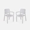 Chaise De Jardin Empilable Résine Plastique (lot De 2) Couleur : Blanc