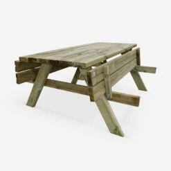 Table Picnic En Bois 6 Places 180cm (lot De 4) 8 Table Picnic En Bois 6 Places 180cm (lot De 4) -Mobilier de maison PNW177R6X4 03