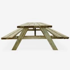 Table Pique Nique Avec 2 Bancs 6 Places -Mobilier de maison PNW177R6 04