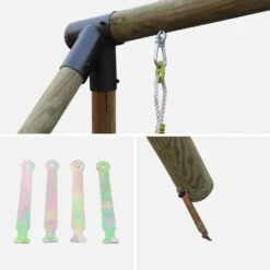 Aire De Jeux Toboggan, Face-à-face, 2 Balançoires -Mobilier de maison PSWP175SL 05