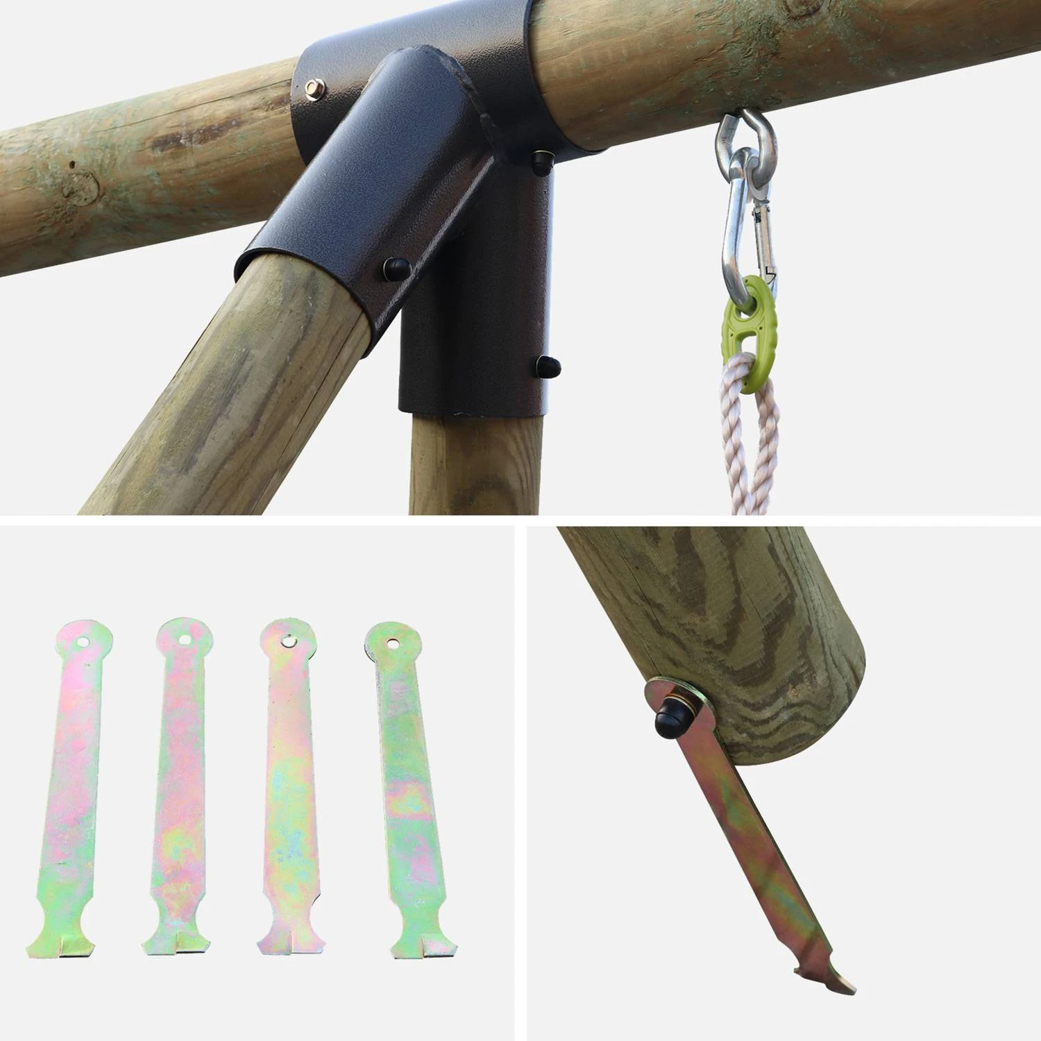 Aire De Jeux Balançoires, échelle En Corde 5 Aire De Jeux Balançoires, échelle En Corde – Image 5