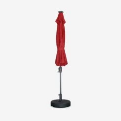 Parasol LED Rond 2.7m Couleur : Rouge -Mobilier de maison PU300LEDRED 03