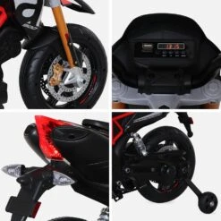 Moto électrique Enfant Aprilia Dorsoduro 12V, 1 Place -Mobilier de maison ROCAPRILIABK 03