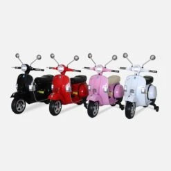 Scooter électrique Enfant Vespa 12V, 1 Place Couleur : Rose -Mobilier de maison ROCVESPAPINK 04