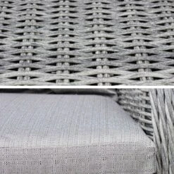 Table De Jardin Résine Arrondis , 6 Fauteuils -Mobilier de maison RWH200R6GY 04