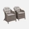 Fauteuil De Jardin Résine Tressée Ronde (lot De2)