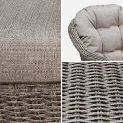 Fauteuil De Jardin Résine Tressée Ronde (lot De2) 5 Fauteuil De Jardin Résine Tressée Ronde (lot De2) -Mobilier de maison RWH2CHRGY 03