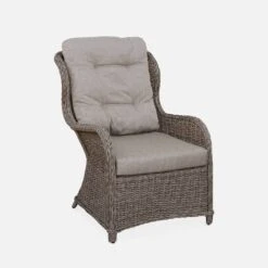 Fauteuil De Jardin Avec Repose Pieds Résine Tressée Ronde (lot De 2) 10 Fauteuil De Jardin Avec Repose Pieds Résine Tressée Ronde (lot De 2) -Mobilier de maison RWH2KINGGY 02
