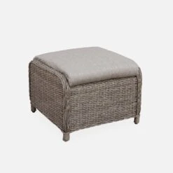Fauteuil De Jardin Avec Repose Pieds Résine Tressée Ronde (lot De 2) 11 Fauteuil De Jardin Avec Repose Pieds Résine Tressée Ronde (lot De 2) -Mobilier de maison RWH2KINGGY 03