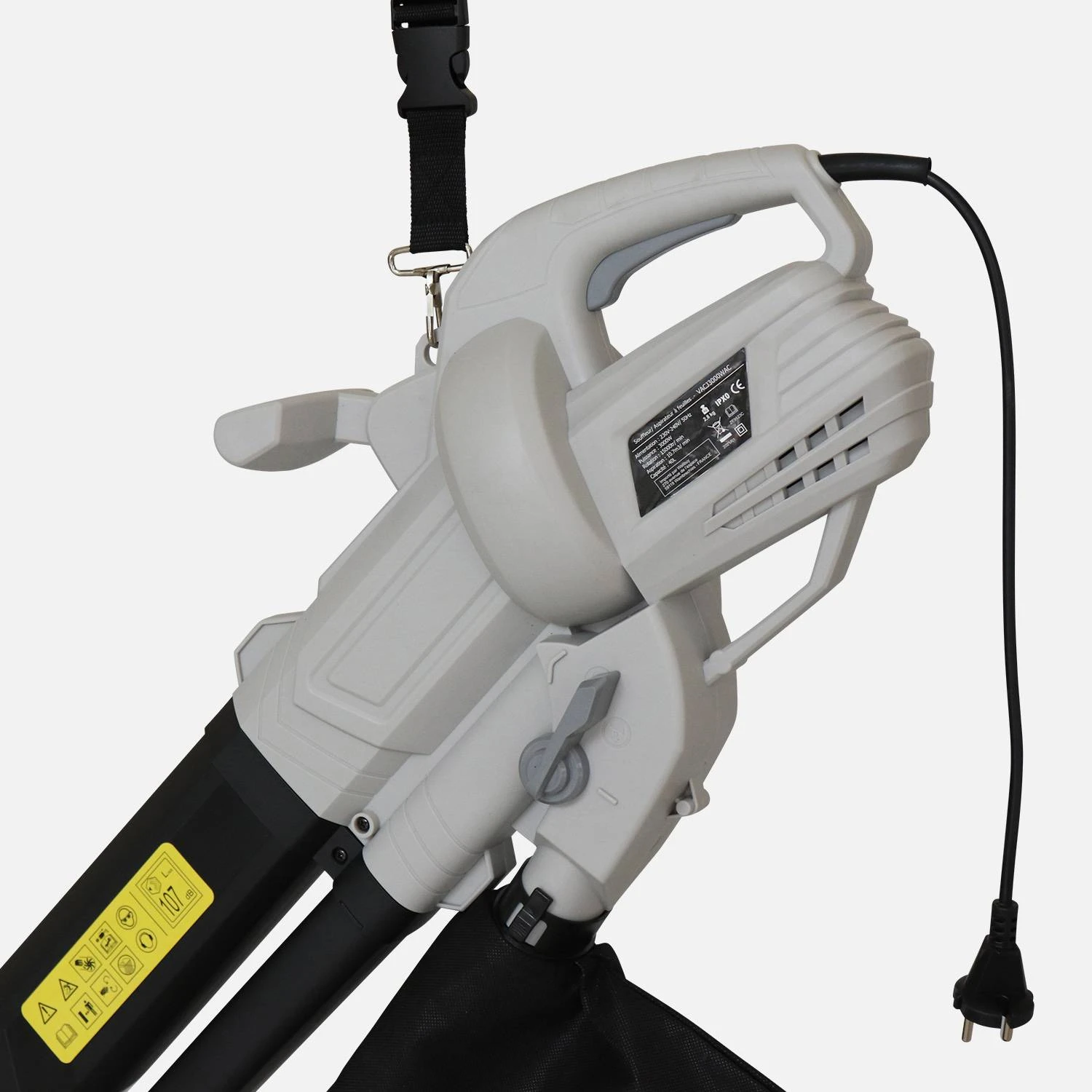 Aspirateur/ Souffleur/ Broyeur électrique 3000W 2 Aspirateur/ Souffleur/ Broyeur électrique 3000W – Image 2